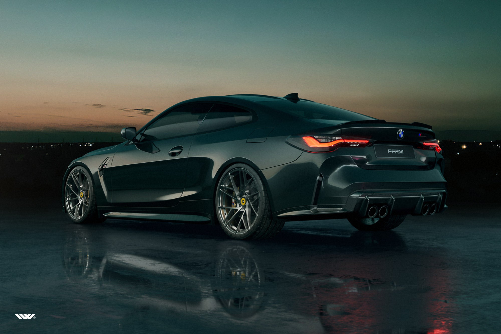 Performance car on aftermarket alloy wheels of the type fitted at Grattan Quay