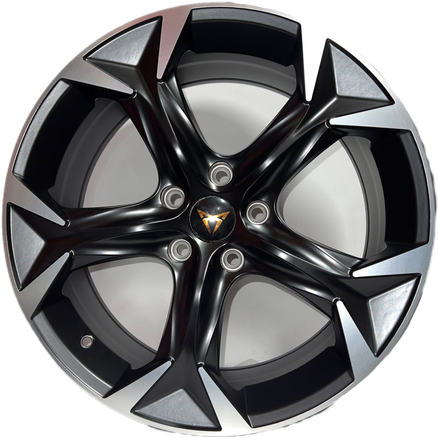 18" Cupra Black Polished Spoke alloy wheel