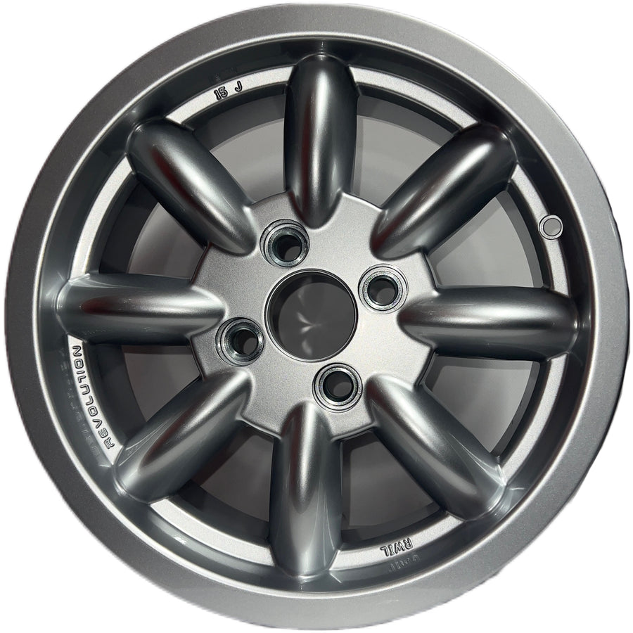 6x15 Revolution 8 spoke Silver alloy wheel