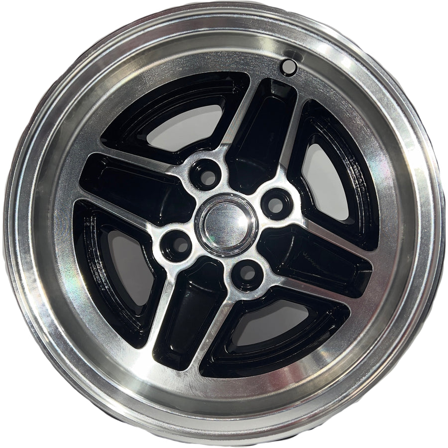 7.5x13 JBW RS4 Black polished alloy wheel
