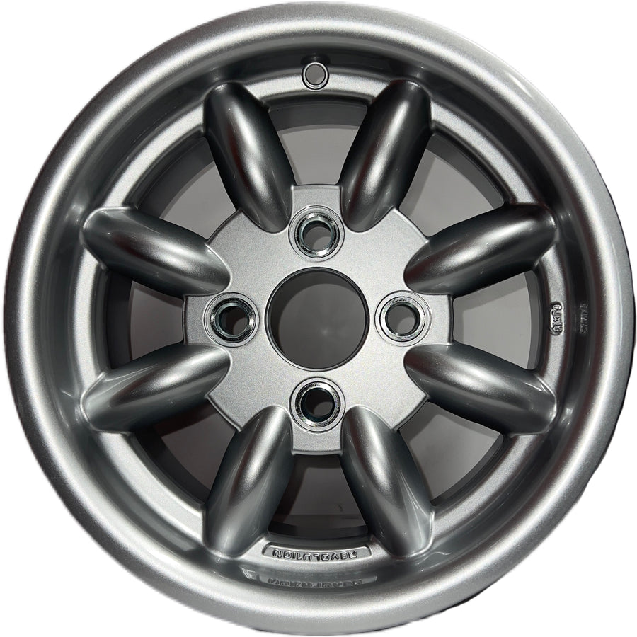 6x13 Revlolution 8 spoke Silver alloy wheel
