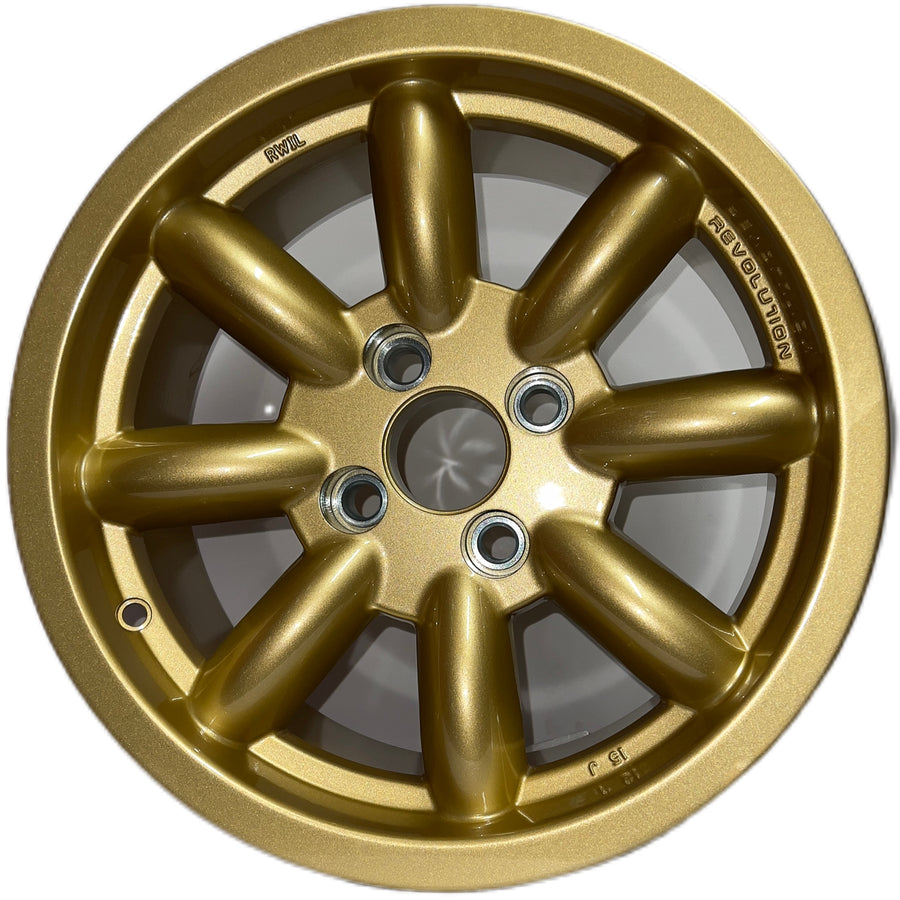 7x15 Revolution 8 spoke Gold alloy wheel