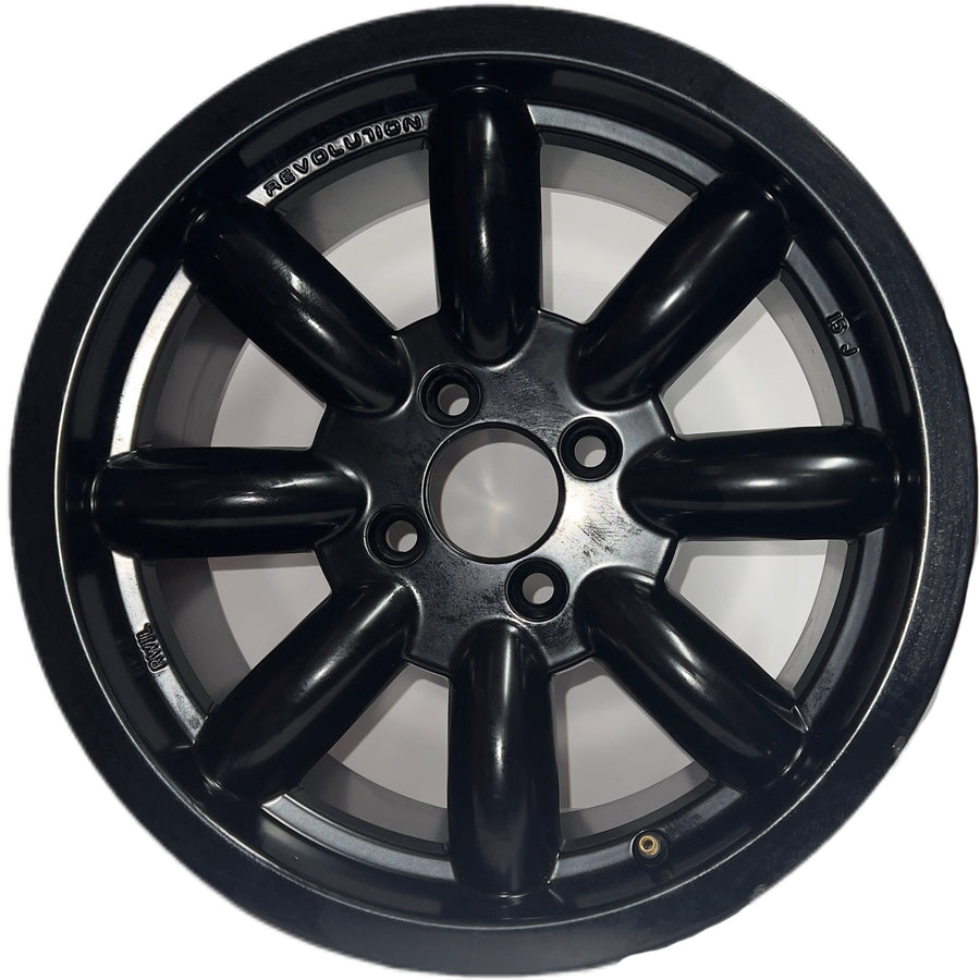 7x15 Revolution 8 spoke Matt Black alloy wheel
