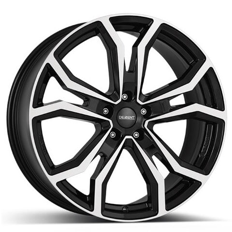 7x17 Dezent TV 5/114 black polished alloy wheel