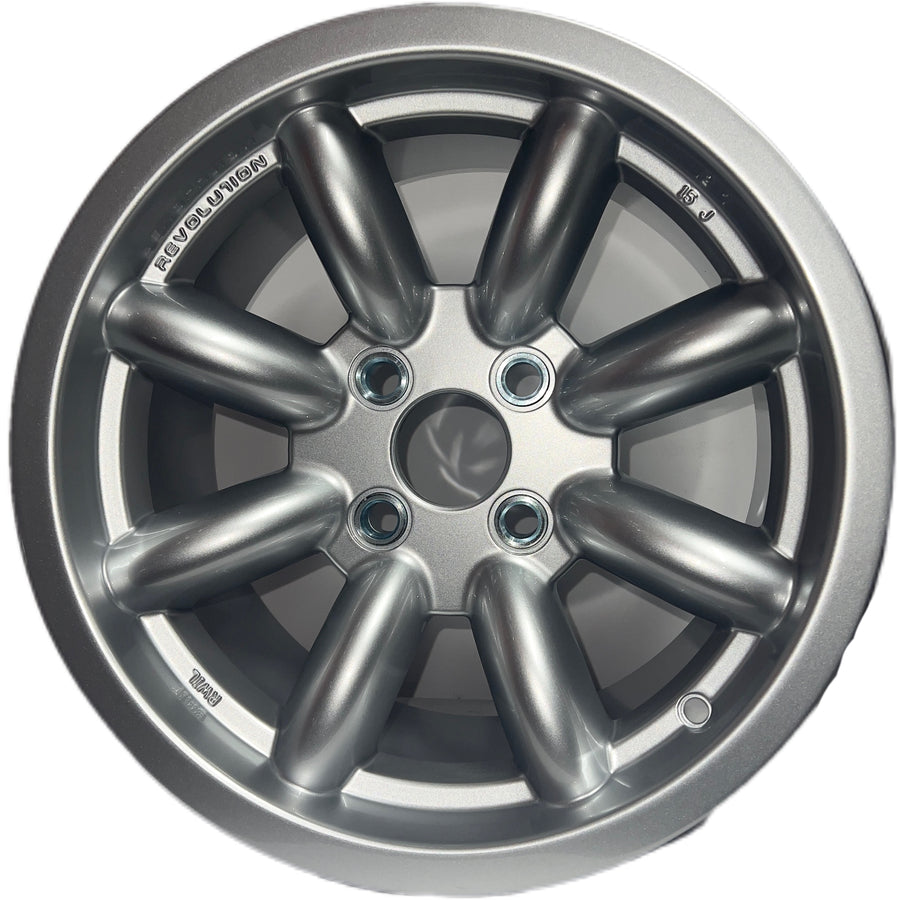 8x15 Revolution 8 spoke Silver alloy wheel
