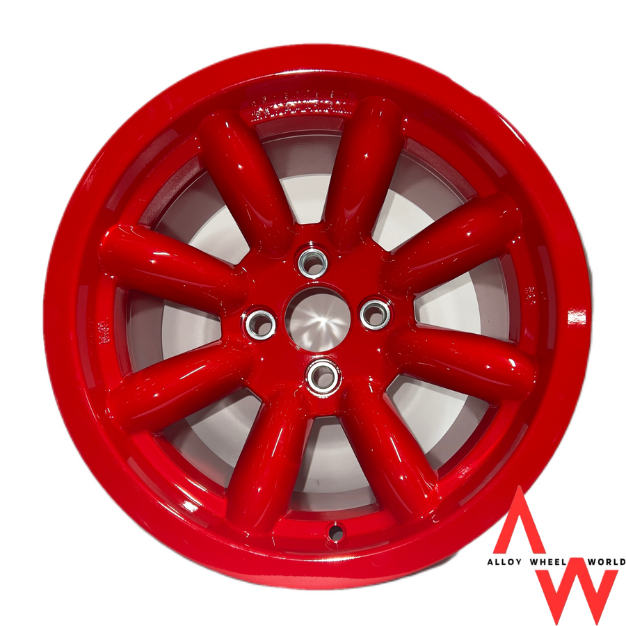 9x15 Revolution 8 spoke Red alloy wheel