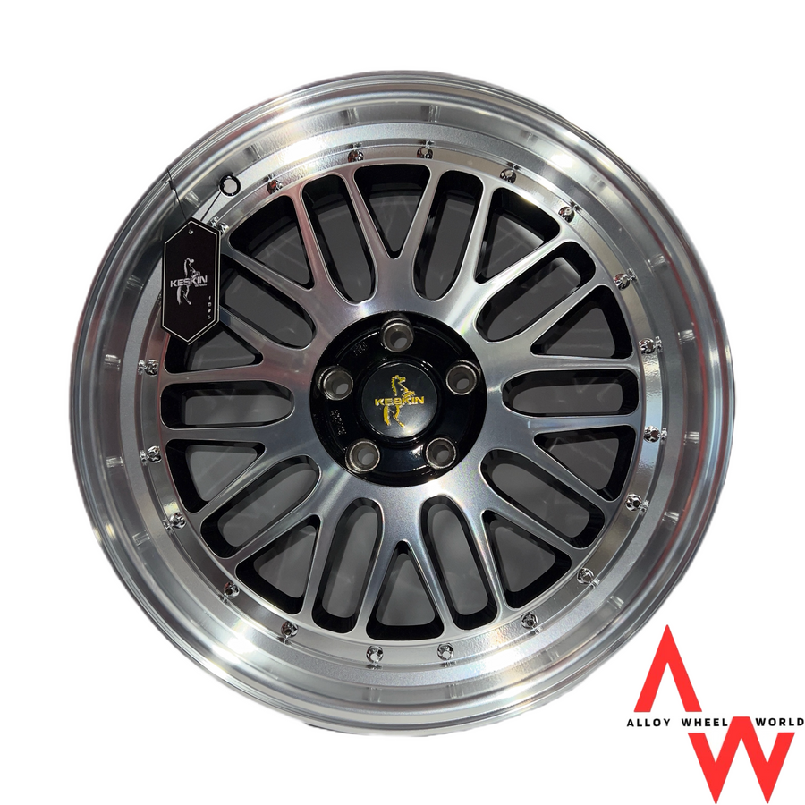 Keskin KT22 Black Front Polish alloy wheel